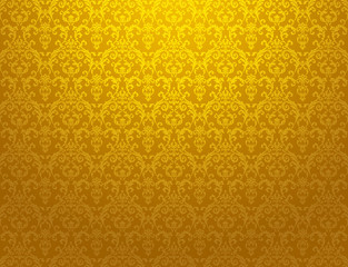 Wall Mural - golden floral pattern wallpaper