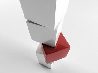 Wall Mural - White 3d boxes / cube | Business Concept Wallpaper