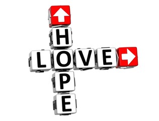 Poster - 3D Love Hope Crossword
