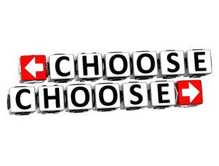 Poster - 3D Choose Choose Button Click Here Block Text