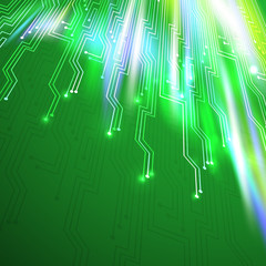 Poster - Abstract green lights