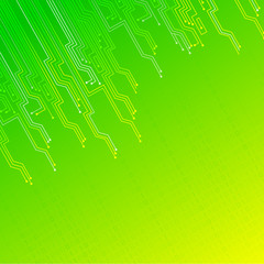 Poster - Abstract green lights background