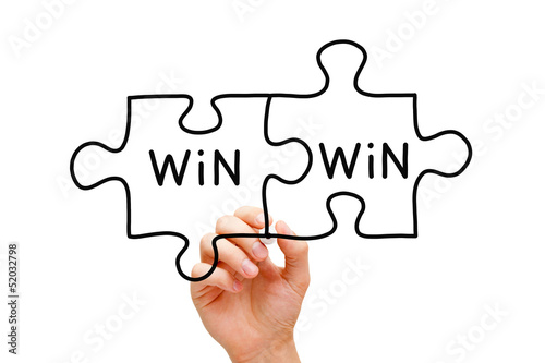 Cuadros en Lienzo Win Win Puzzle Concept