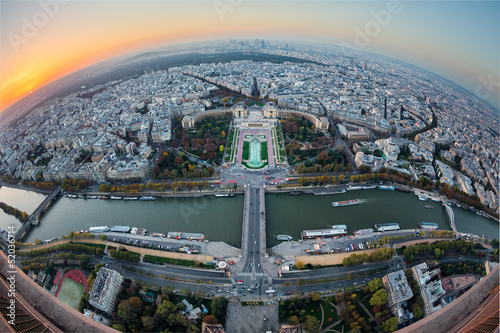 Naklejka na drzwi Paris vue panoramique