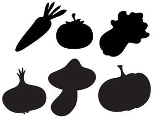 Sticker - Black colored vegetables