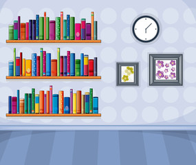 Wall Mural - A set of different books