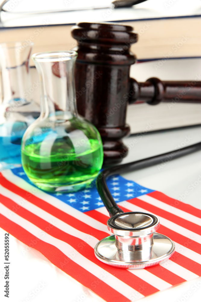 Concept of forensic medicine close up