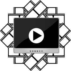 Poster - Video movie media player on film cinema strip