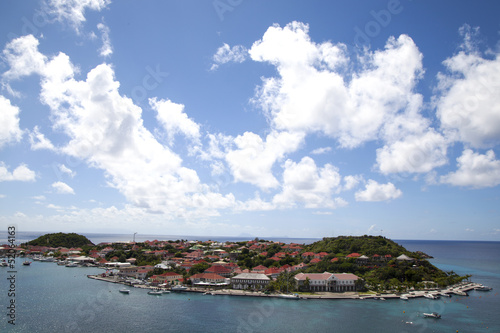 Fotografie, Obraz Aerial view of Gustavia Harbor at St Barts