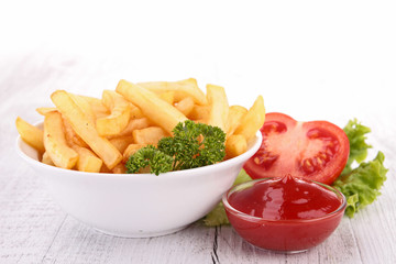 Poster - french fries and ketchup