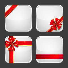 Wall Mural - Set of gift apps icons