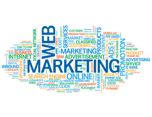 Poster - WEB MARKETING Tag Cloud (online advertising e-business strategy)