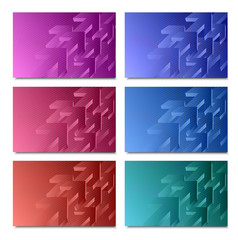 Wall Mural - Set of abstract vector background with arrow