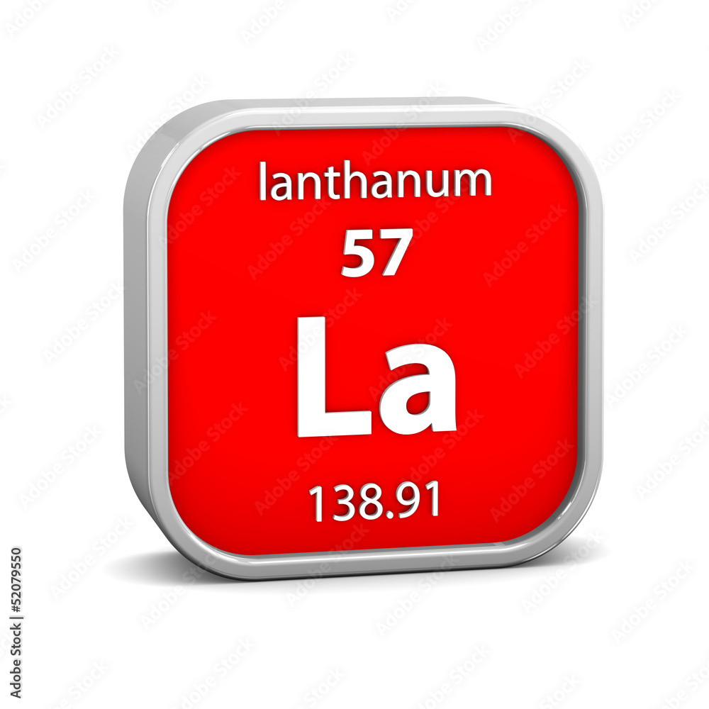 Lanthanum material sign