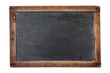 Blank vintage chalkboard isolated on white