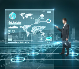 Poster - businessman with phone