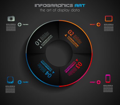 Infographic design template with paper tags