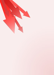 Poster - reddish arrows background