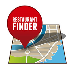 Poster - Restaurant finder app button