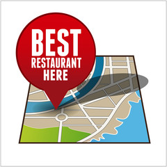 Poster - Restaurant finder app button