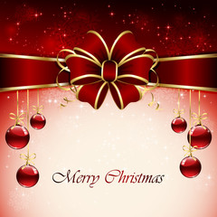 Wall Mural - Red Christmas background