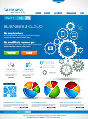 Poster - Website template for corporate business and cloud purposes