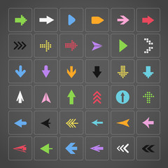 Aufkleber - color arrow buttons interface template