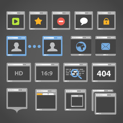 Poster - Web browser icons collection