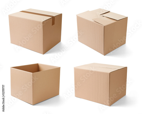 Cuadros en Lienzo cardboard box package moving transportation delivery