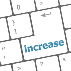 Poster - increase or improve on key or button showing investment concept