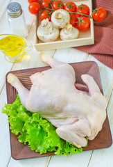 Canvas Print - raw chicken