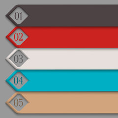 Wall Mural - 3d numbered banners