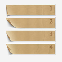 Poster - old paper numbered banners