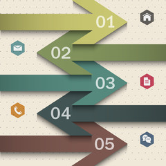 Poster - trendy banner-arrow design for infographics