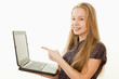 © Siberia - Teenager girl with laptop