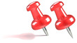© jojje11 - Pushpin.Red Pushpin. Isolated and with shadow.