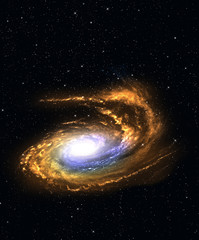 Wall Mural - spiral galaxy in deep space.