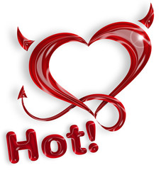 Fototapete - hot heart
