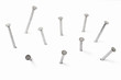 © andersphoto - Metal nails with shadow on white, clipping path