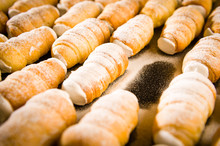 Puff pastries filled with whipped cream