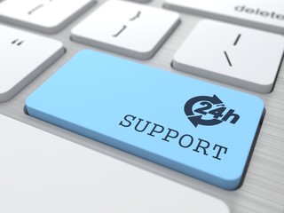 Poster - Service Concept - The Blue Support Button.