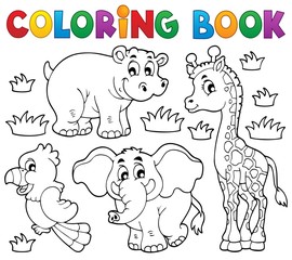 Poster - Coloring book African fauna 1