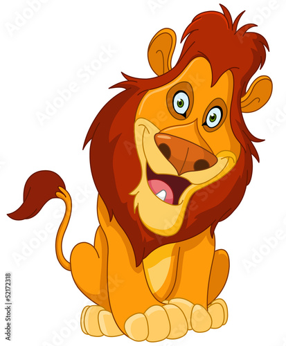 Nowoczesny obraz na płótnie Happy lion