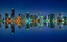 Miami Skyline At Night