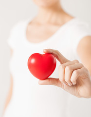 Canvas Print - woman hands with heart