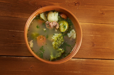 Sticker - italian  farm-style   soup with broccoli