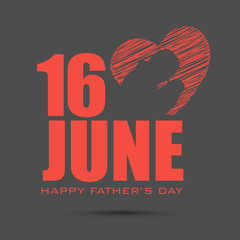 Poster - Happy Fathers Day concept for flyer, banner or poster with imag