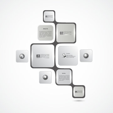 Abstract square website termplate design