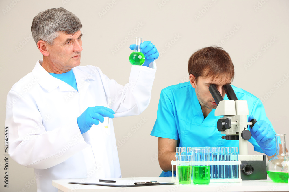 Physician and assayer during research on room background