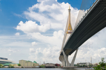 Bhumibol Bridge, The Industrial Ring Road Bridge in Bangkok, Tha